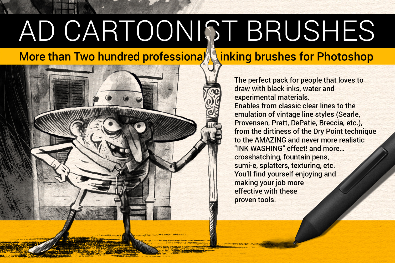 Alex Dukal Store Ad Cartoonist Brushes