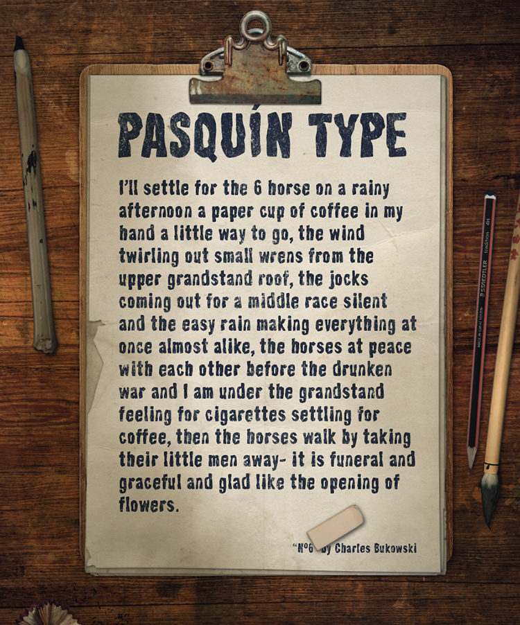 AD Pasquin Type - A rustic bold letterpress Type