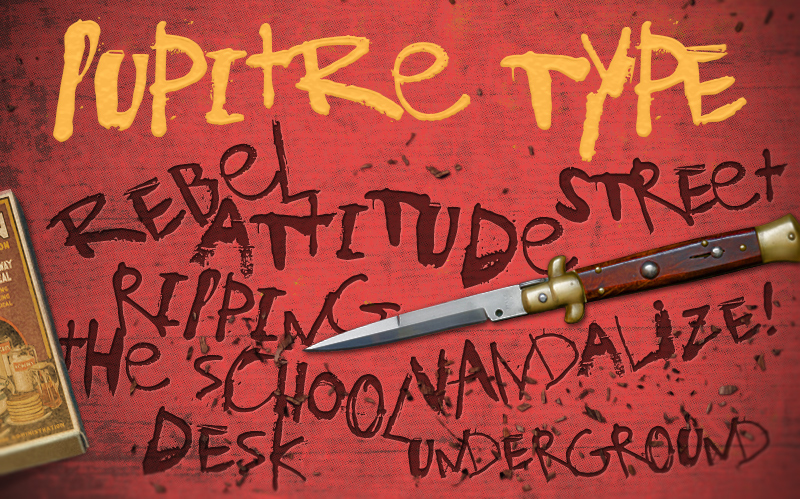 AD Pupitre Type - A casual and grunge font